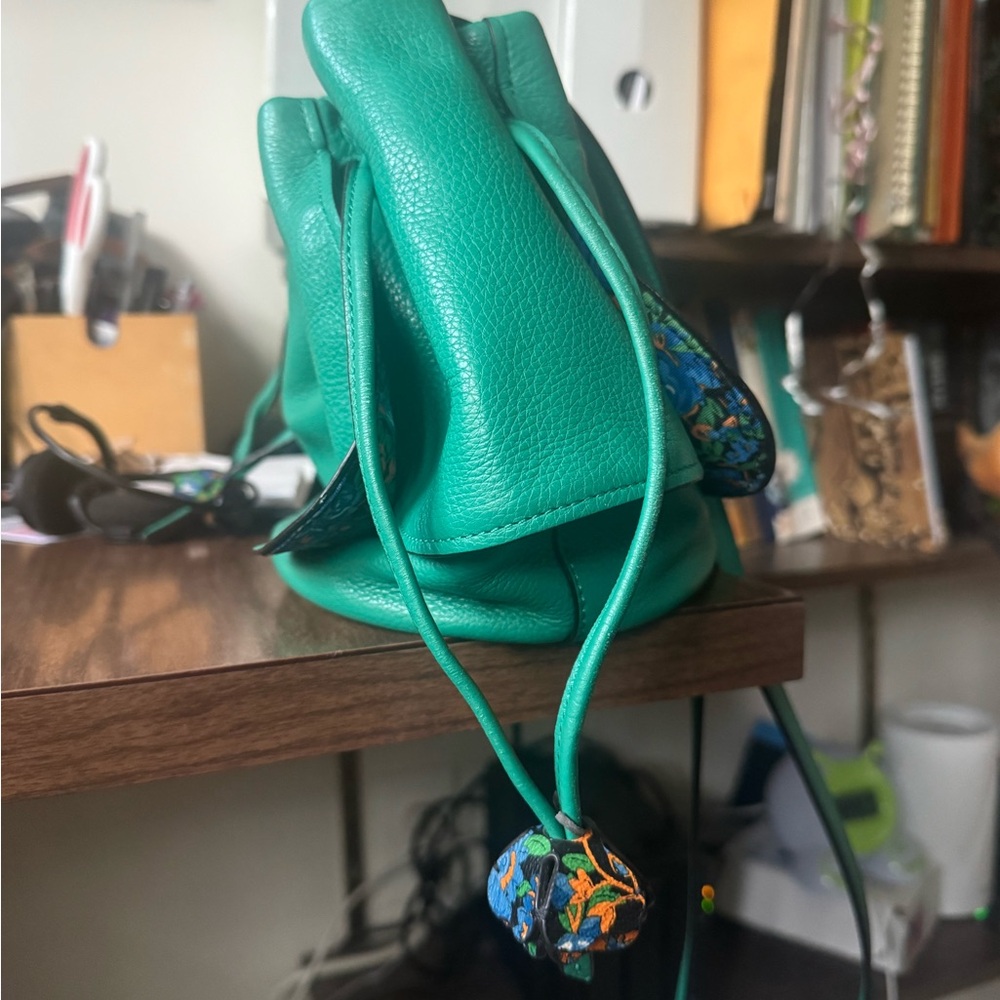 Coach Green Petal bag with pebble leather
